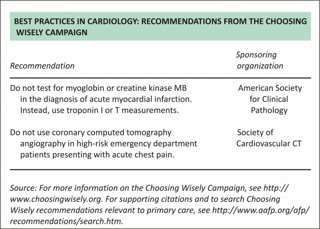 Table of Best Practices in Cardiology