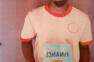 Abel Godwin Idio a 400 level undergraduate of Federal University of Technology, Minna, selling psychotropic substances with the aid of his textbooks