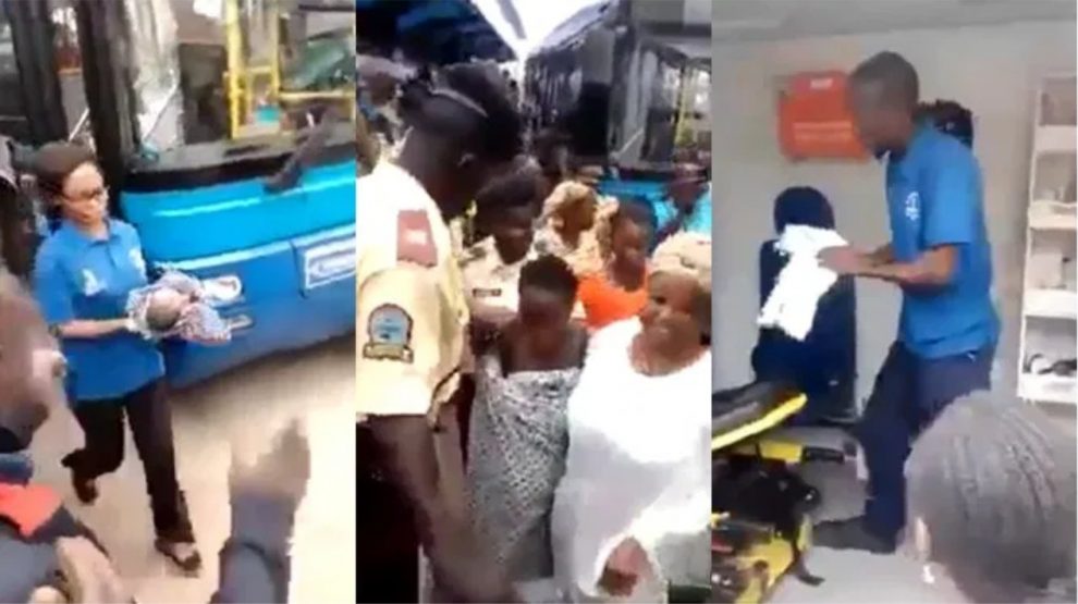 Unidentified woman gave birth inside BRT bus