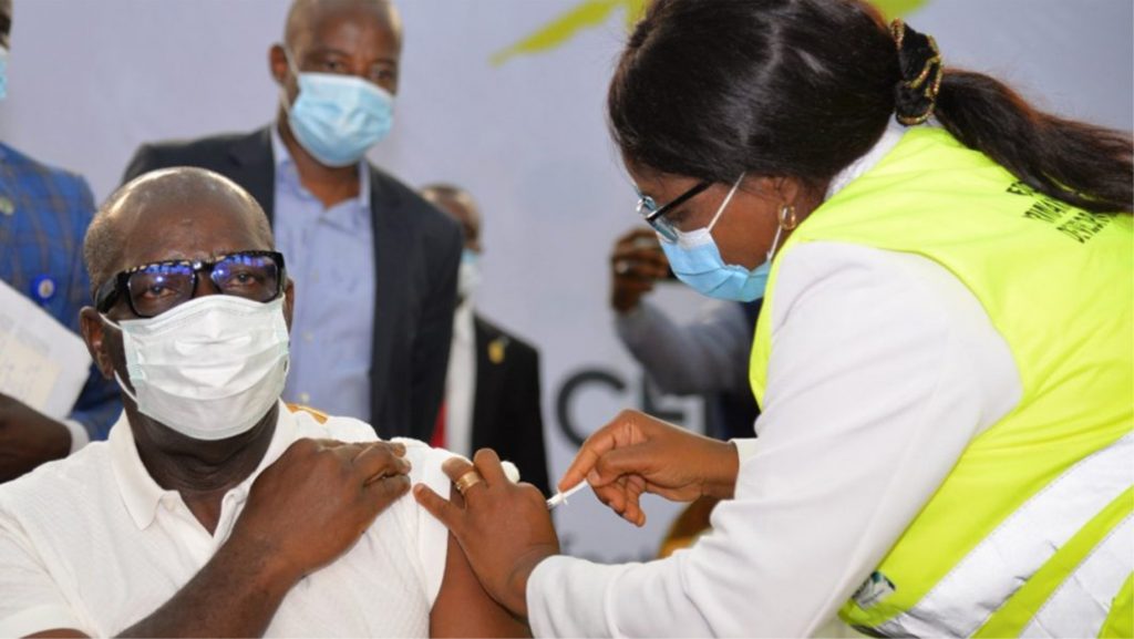 Gov. Godwin Obaseki - Edo State receiving his jab