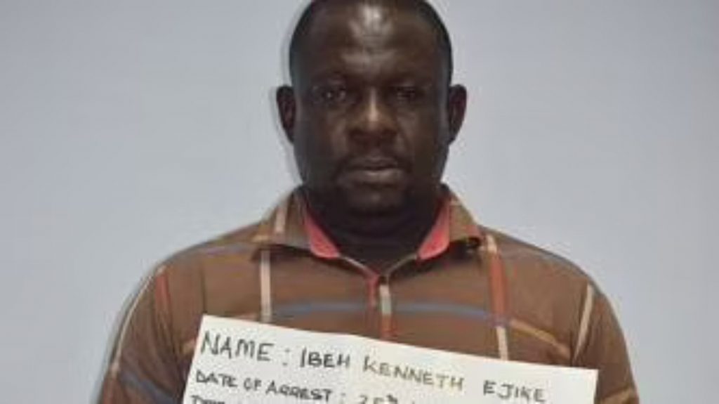 Mr Ibeh Ejike, a drug kingpin caught at Nnamdi Azikiwe International Airport, (NAIA) Abuja for ingesting 87 wraps of cocaine.