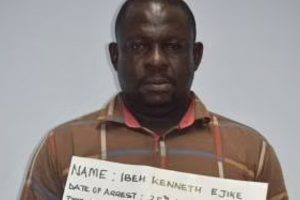Mr Ibeh Ejike, a drug kingpin caught at Nnamdi Azikiwe International Airport, (NAIA) Abuja for ingesting 87 wraps of cocaine.
