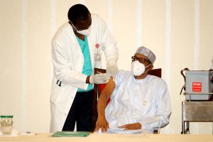 President Buhari received COVID-19 vaccine