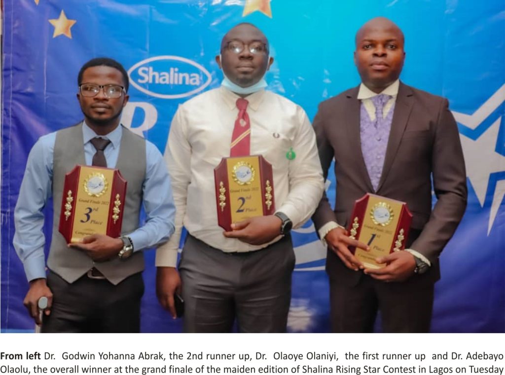 Winners at the grand finale of  the maiden edition of Shalina Rising Star Contest in Lagos on Tuesday